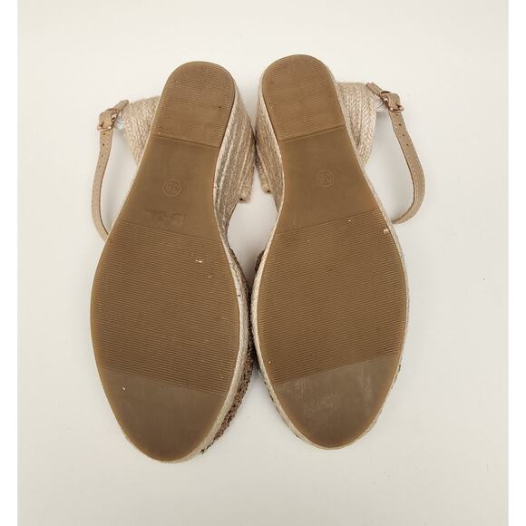 Women's Fashion Espadrilles Wedge Tan Sandal Heel Shoes Size US7/38 - Picture 9 of 10